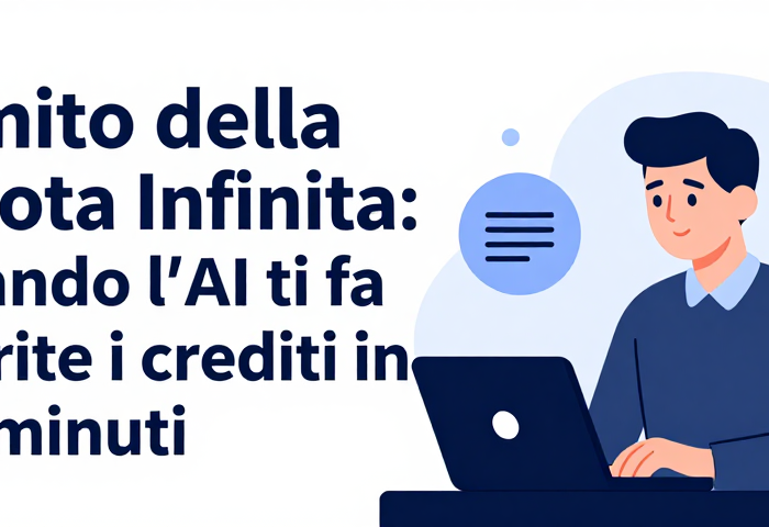 Il mito della Quota Infinita: Quando l'AI ti fa morire i crediti in 90 minuti